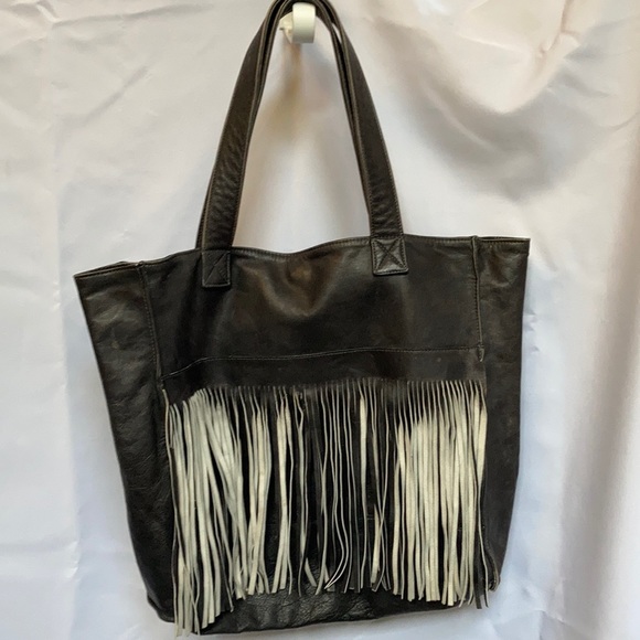 Handbags - Blackish eco friendly tote with tassels